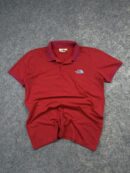 The North Face Red Logo Polo Shirt Size L Outdoor Casual
