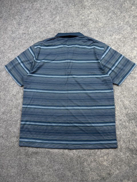 The North Face Striped Polo Shirt XL Blue Performance Tee The North Face Striped Polo Shirt XL Blue Performance Tee - Image 4