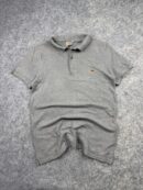 Carhartt Duck Polo Shirt Grey Slim Fit Cotton Size S