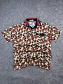 Vintage Danpol Abstract Print Polo Shirt Size L