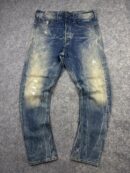 G-Star RAW Type C 3D Loose Tapered Distressed Denim Jeans W34 L32 Fade Wash