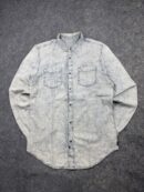 Calvin Klein Acid Wash Pattern Button-Up Shirt Size M Dual Pocket