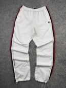 Vintage Fila Italia Woven Track Pants White Red Black Mesh Lined Joggers Men’s L