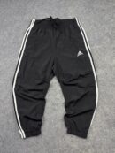 Adidas 3 Stripe Windbreaker Track Pants Men’s M/L Black Athletic Joggers