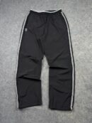 K-Swiss Black Mesh-Lined Track Pants Athletic Windbreaker Sportswear Size M