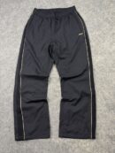 Vintage FILA Black Mesh-Lined Track Pants Athletic Windbreaker Sportswear Size S