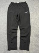 Puma Sport Lifestyle Black Track Pants Mesh Lined Zip Hem Windbreaker Size M