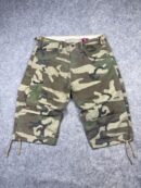 Vintage Denim Camouflage Cargo Shorts — Size L