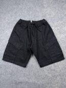 Black Denim Cargo Shorts – Relaxed Fit L
