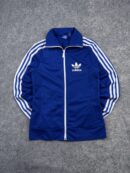 Adidas Originals Trefoil 3-Stripes Track Jacket Blue White Full Zip Women’s S