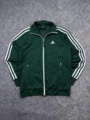 Adidas Green 3-Stripes Track Jacket Full Zip Athletic Soccer Jacket S