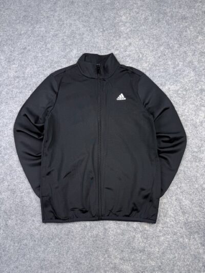 Adidas Youth Black Training Track Jacket Full Zip Kids XXS (US 150) Lightweight
