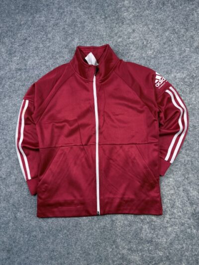 Adidas Combat Sports Red Track Jacket Full Zip 3 Stripe Training Jacket Kids XS