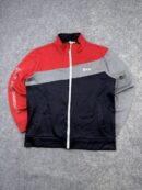 EXR Performance Color Block Full Zip Track Jacket Red Grey Navy Athletic Jacket Men’s L