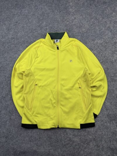 Fila Neon Yellow Full Zip Track Jacket Women’s M Athletic Running Training Jacket