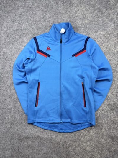 Le Coq Sportif Blue Full Zip Track Jacket Men’s M Athletic Sports Jacket Pocket Zip