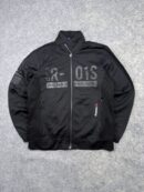 Reebok R-01S Black Full Zip Track Jacket Men’s L Athletic Sports Jacket Zip Pockets