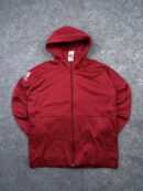 Adidas Red Full Zip Hooded Training Jacket Men’s S M Athletic Gym Hoodie Performance