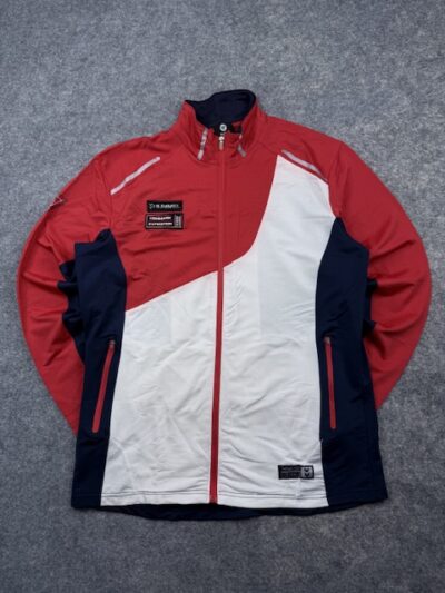 Hummel Denmark Expedition Full Zip Track Jacket Men’s XXL Red White Navy Athletic Jacket
