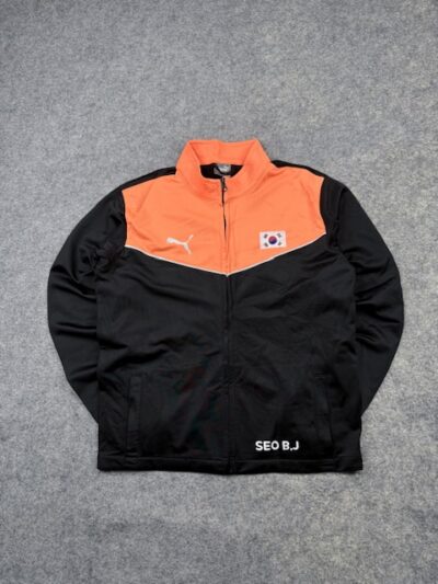 Puma Korea National Team Full Zip Track Jacket Men’s Medium Black Orange Training Jacket