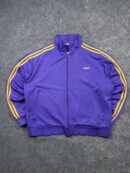 NERDY Purple Yellow Oversized Track Jacket Men’s Large XL Full Zip Korean Streetwear