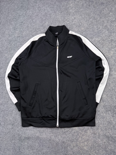 CAF Full Zip Track Jacket Men’s XL Black White Athletic Sports Training Zip-Up Jacket
