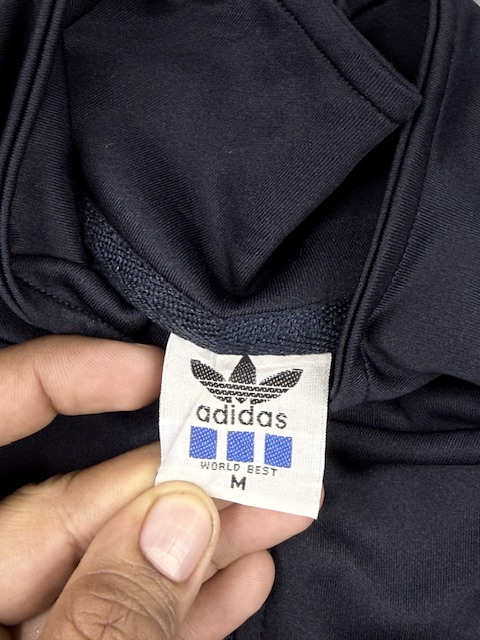 Vintage adidas originals trefoil full zip track jacket men’s m navy blue white athletic sports jacket Vintage Adidas Originals Trefoil Full Zip Track Jacket Men’s M Navy Blue White Athletic Sports Jacket - Image 3