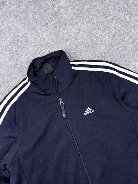 Adidas 3-stripes full zip track jacket men’s m navy blue athletic training sports jacket made in korea Adidas 3-Stripes Full Zip Track Jacket Men’s M Navy Blue Athletic Training Sports Jacket Made in Korea - Image 2