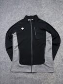 Descente Athletic Full Zip Track Jacket Men’s L Black Gray Performance Sports Training Jacket