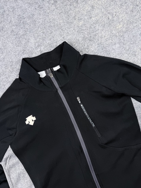 Descente athletic full zip track jacket men’s l black gray performance sports training jacket Descente Athletic Full Zip Track Jacket Men’s L Black Gray Performance Sports Training Jacket - Image 2