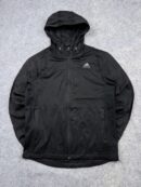 Adidas Hooded Softshell Jacket Men’s L Black Full Zip Performance Outdoor Windbreaker Korea