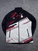 Hummel Performance Track Jacket Men’s XXL White Navy Red Full Zip Athletic Sports Jacket NWT