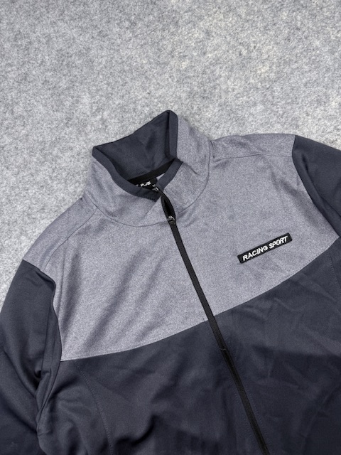 Pjs racing sport full zip track jacket men’s xl grey black athletic bomber korea PJS Racing Sport Full Zip Track Jacket Men’s XL Grey Black Athletic Bomber Korea - Image 2