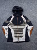 Black Yak Women’s Hooded Fleece Jacket S Nordic Pattern Full Zip Outdoor Hiking