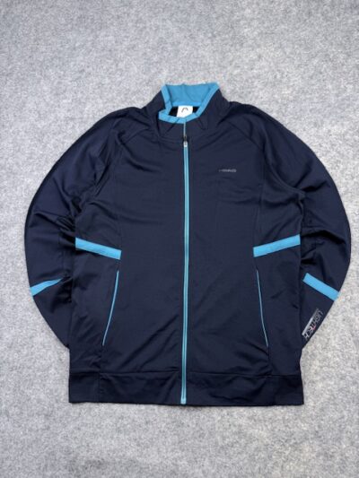 HEAD Light Tech Full Zip Track Jacket Navy Blue Training Running Activewear Men’s L