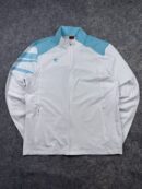 Vitro Full Zip Performance Track Jacket White Blue Sports Activewear Training Men’s XL