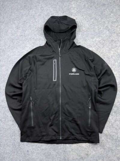 The North Face Crypto com Full Zip Hooded Softshell Jacket Black Men’s L