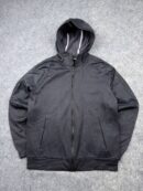 Puma Men’s Black Hooded Fleece Jacket Full Zip Hoodie Sweatshirt Size L