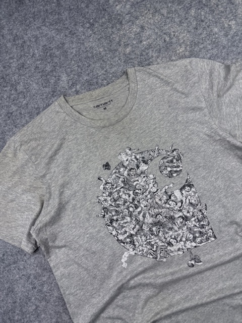 Carhartt wip grey graphic print t-shirt 100% cotton – m Carhartt WIP Grey Graphic Print T-Shirt 100% Cotton – M - Image 2