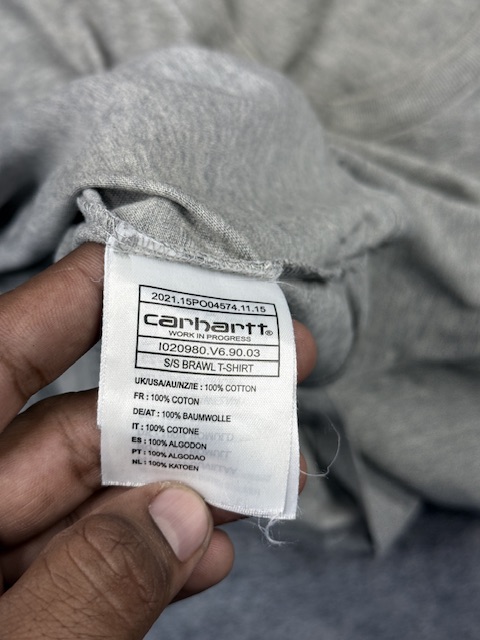 Carhartt wip grey graphic print t-shirt 100% cotton – m Carhartt WIP Grey Graphic Print T-Shirt 100% Cotton – M - Image 5