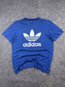 Adidas Originals Blue Trefoil Polka Dot Print T-Shirt – XL