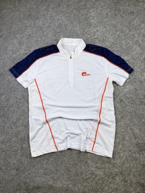 Nepa white & navy quarter-zip sports t-shirt – l NEPA White & Navy Quarter-Zip Sports T-Shirt – L