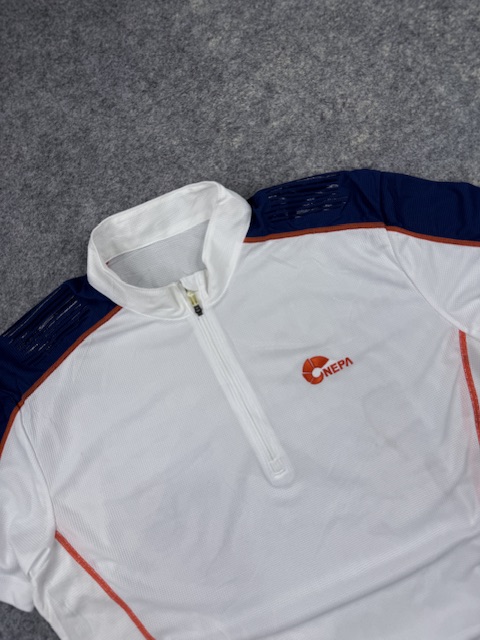Nepa white & navy quarter-zip sports t-shirt – l NEPA White & Navy Quarter-Zip Sports T-Shirt – L - Image 2