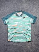 ASICS Performance Printed Sports T-Shirt L Green Athletic Running Training Tee