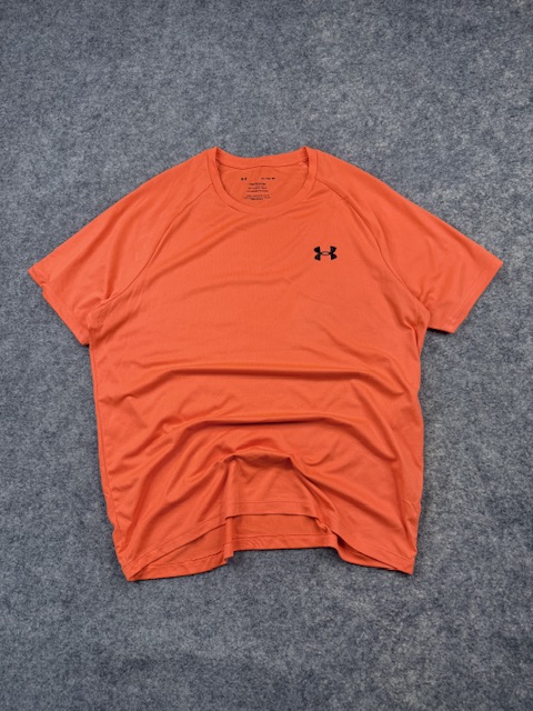 Under armour tech t-shirt xl orange loose fit training athletic tee Under Armour Tech T-Shirt XL Orange Loose Fit Training Athletic Tee