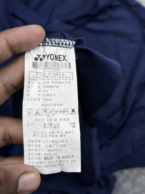 Yonex performance t-shirt xl navy blue badminton sportswear Yonex Performance T-Shirt XL Navy Blue Badminton Sportswear - Image 4