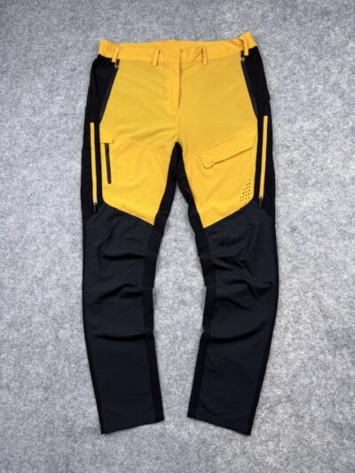 KOMONT Outdoor Cargo Pants M Yellow Black Utility Hiking Tactical Streetwear Trousers