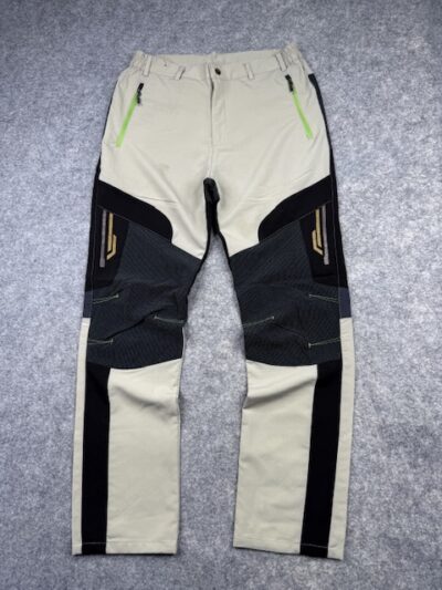 MOUNSON Extreme Sports Hiking Pants L Beige Black Technical Outdoor Cargo Trousers