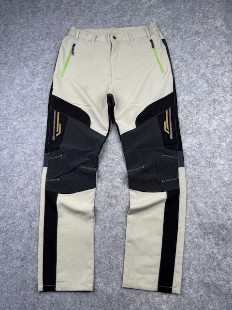 Mounson extreme sports hiking pants l beige black technical outdoor cargo trousers MOUNSON Extreme Sports Hiking Pants L Beige Black Technical Outdoor Cargo Trousers