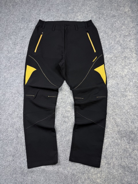 Lecaf sports performance hiking pants l black yellow technical outdoor trekking trousers LeCAF Sports Performance Hiking Pants L Black Yellow Technical Outdoor Trekking Trousers